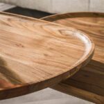 Couchtisch-Set/2 Spinnen / Massive Akazie natur – Bild 3