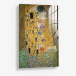 The Kiss - Glas 80x120 cm / Ohne Rahmen