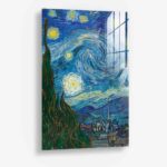Van Gogh Starry Night - Glas 60x90 cm / Ohne Rahmen
