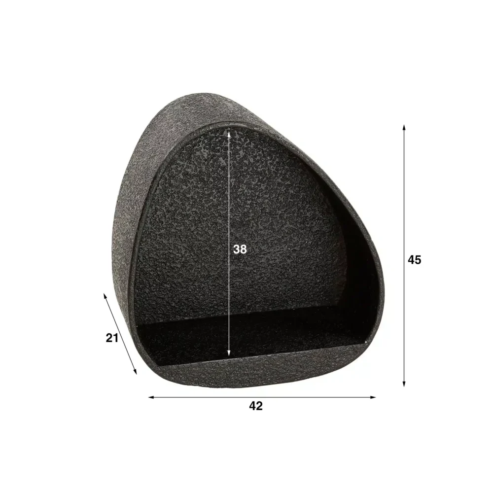 Wandregal metallisches Dreieck / Grau – Bild 2