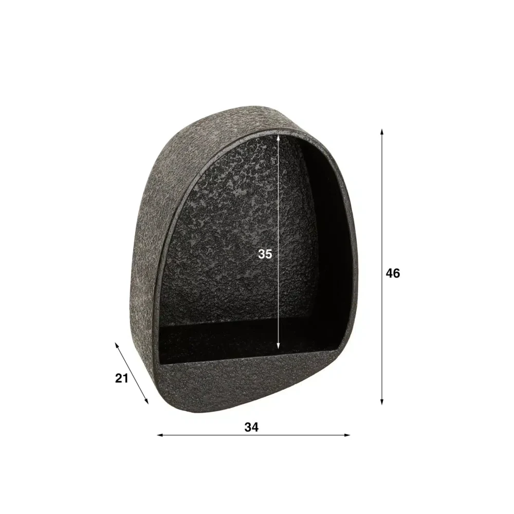 Wandregal Metalltropfen / Grau – Bild 2