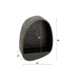 Wandregal Metalltropfen / Grau – Bild 2