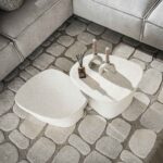 Couchtisch-Set/2 Stein-Bio-/Marmor-Verbundwerkstoff – Bild 2