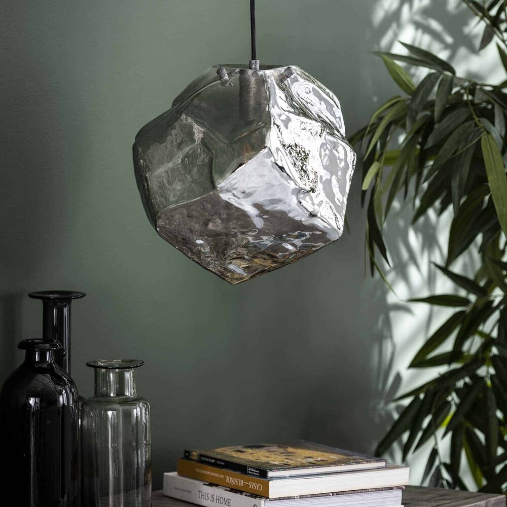 Hängelampe 1L Rock verchromt / verchromtes Glas – Bild 2
