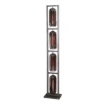 Stehleuchte 4L Turm Rauchglas-Lochstahl / Artic schwarz – Bild 3
