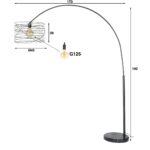 Bogenlampe Ø45 Curl / Anthrazit – Bild 4