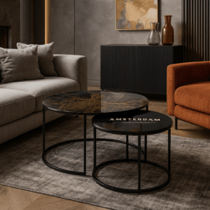 Couchtische Schwarz - Amsterdam Gold