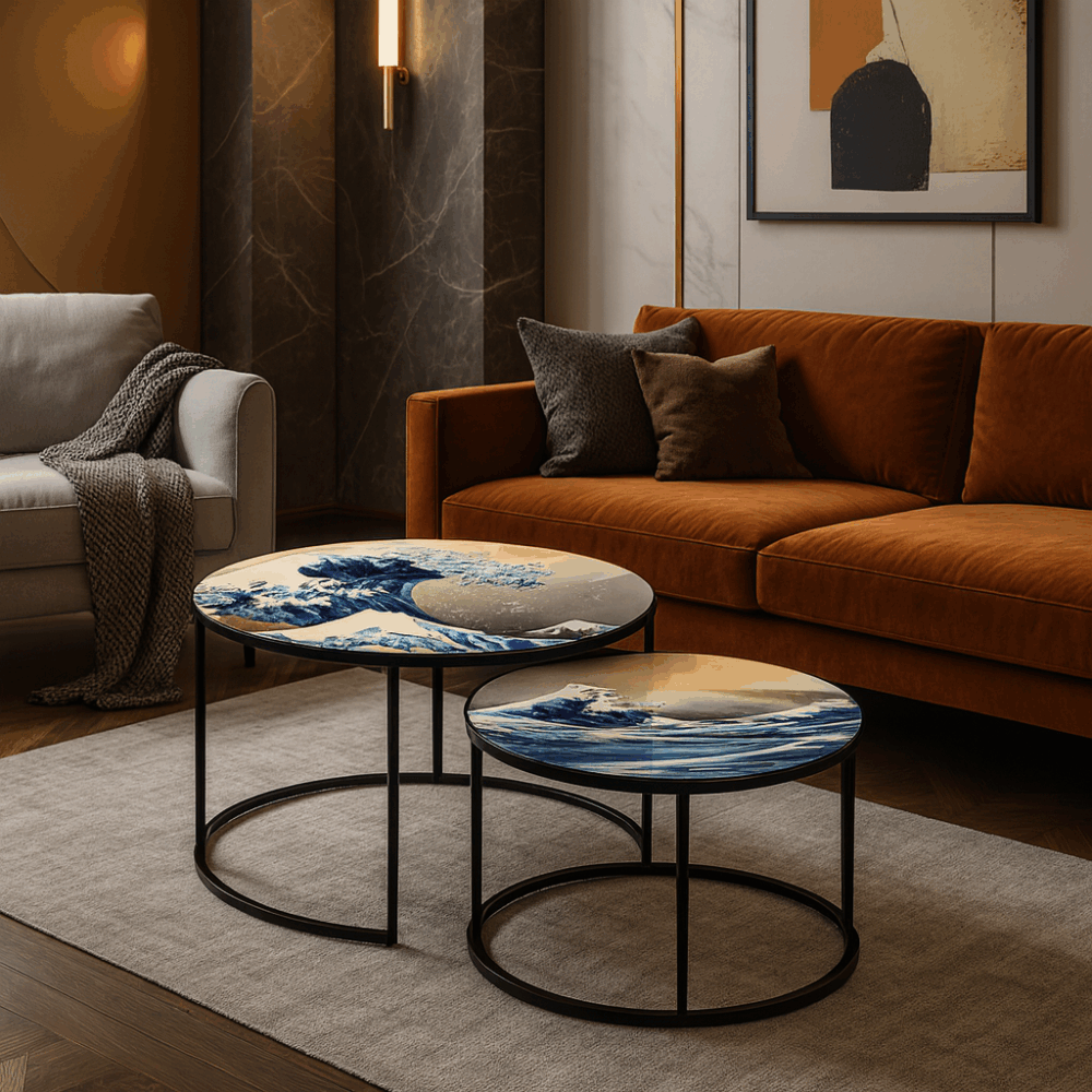 Couchtische Schwarz - Great Wave – Bild 1
