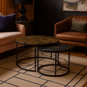 Couchtische Schwarz - Tokyo Gold