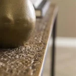Flurtisch aus Eisenmetallic / Bronze antik – Bild 2