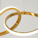Hängeleuchte Aurora – Design 5 Ringe Gold 120 cm – Bild 4