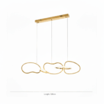 Hängeleuchte Aurora – Design 5 Ringe Gold 120 cm – Bild 3