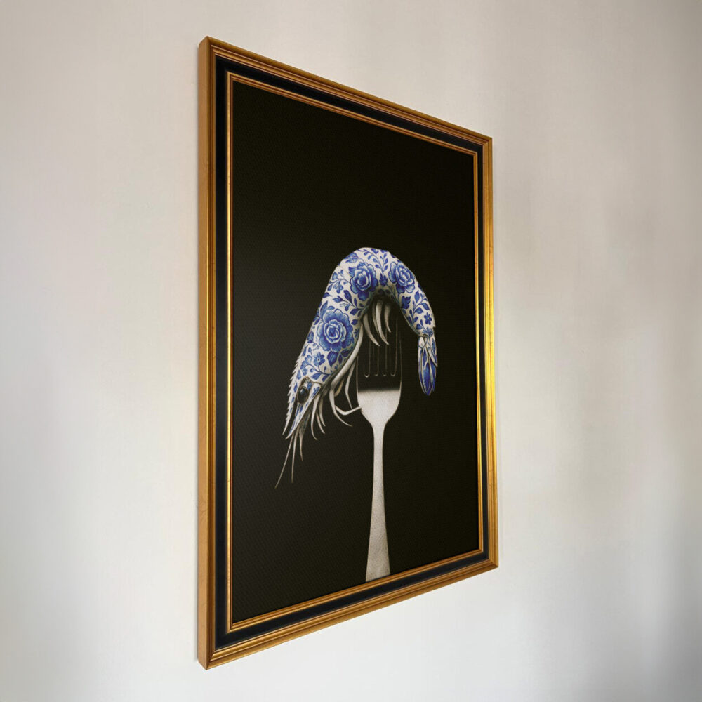 Delft Blue Shrimp - Art Frame – Bild 2