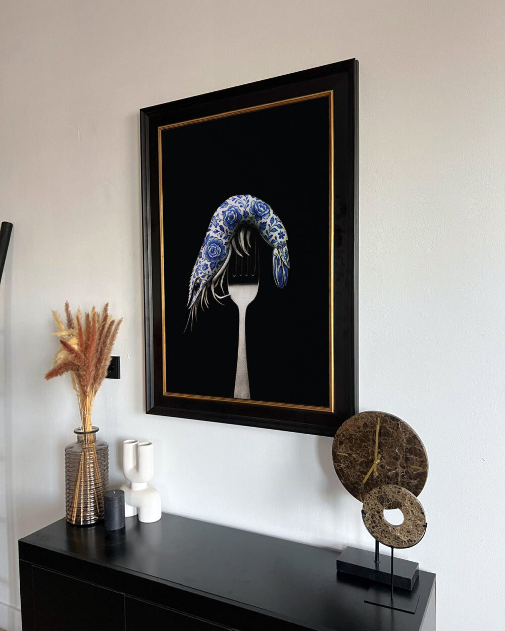 Delft Blue Shrimp - Art Frame – Bild 1