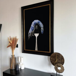 Delft Blue Shrimp - Art Frame