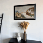 Creation of Adam - Art Frame Silver