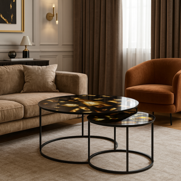 Couchtische Schwarz – Broken Bottle