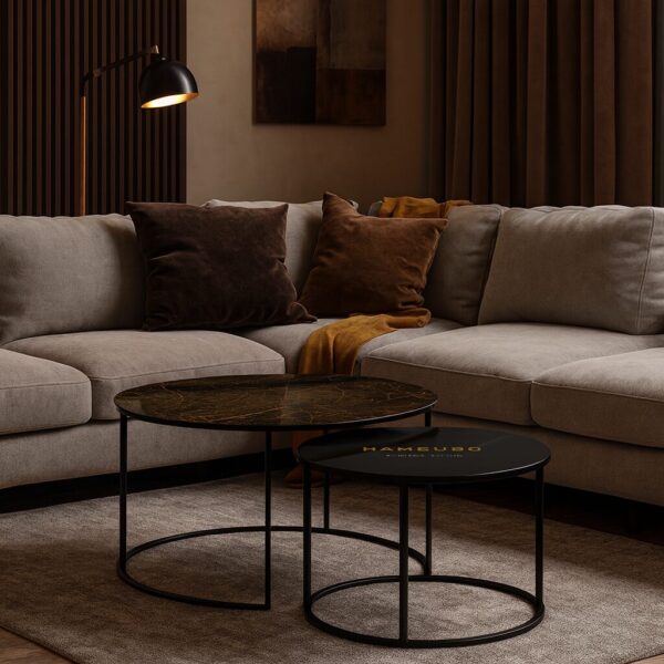 Couchtische Schwarz - Hamburg Gold