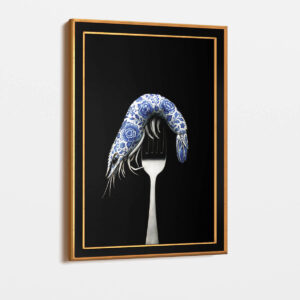 Delft Blue Shrimp - Art Frame-3